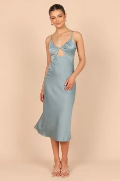 Poppy Cut Out Midi Dress - Blue 8 Poppy Cut Out Midi Dress - Blue -Dress Shop petal and pup usa dresses poppy cut out midi dress blue 32390891045041