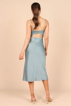 Poppy Cut Out Midi Dress - Blue 9 Poppy Cut Out Midi Dress - Blue -Dress Shop petal and pup usa dresses poppy cut out midi dress blue 32390891077809
