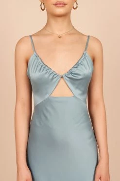 Poppy Cut Out Midi Dress - Blue 10 Poppy Cut Out Midi Dress - Blue -Dress Shop petal and pup usa dresses poppy cut out midi dress blue 32390891110577