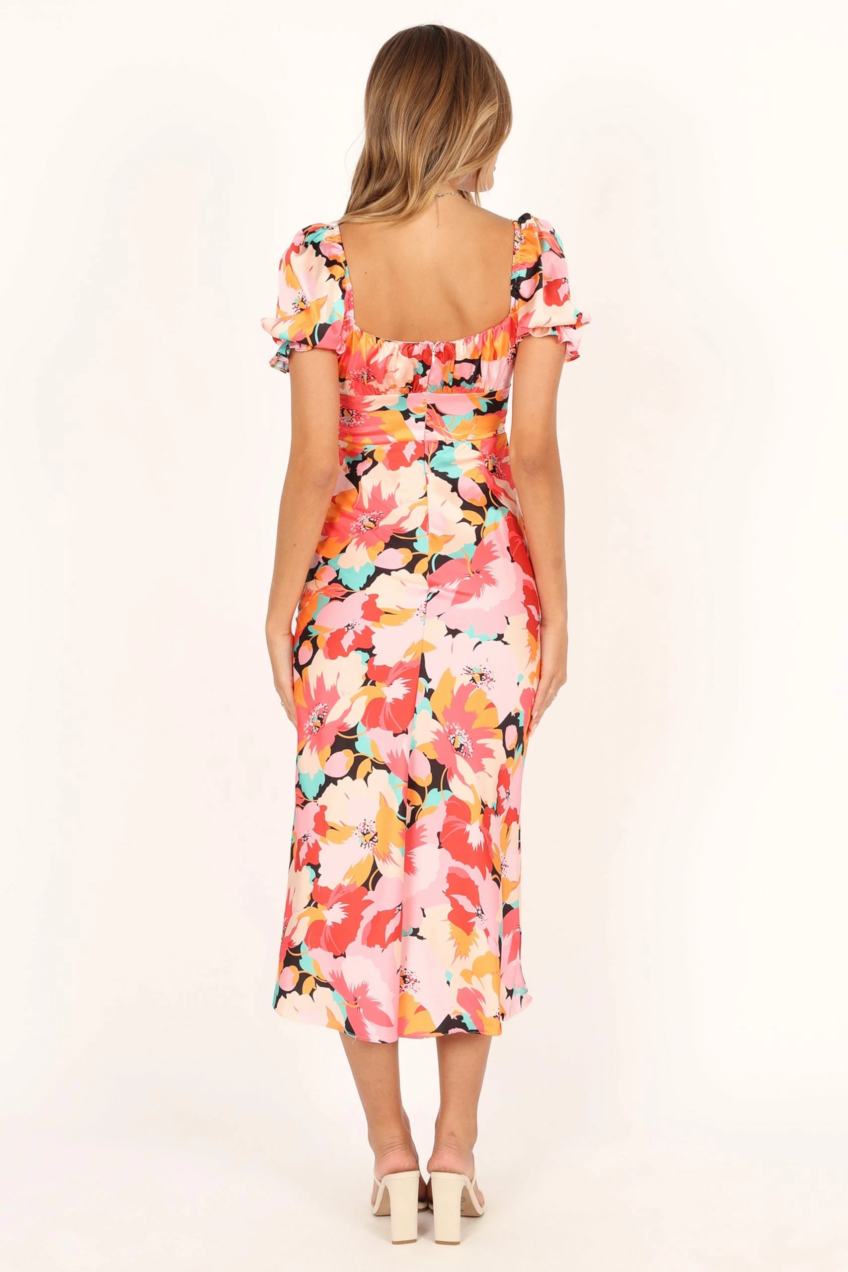 Posie Midi Dress - Pink Floral 6 Posie Midi Dress - Pink Floral - Image 6