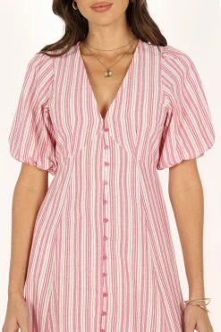 Prairie Midi Dress - Pink Stripe 15 Prairie Midi Dress - Pink Stripe -Dress Shop petal and pup usa dresses prairie midi dress pink stripe 33690334691505