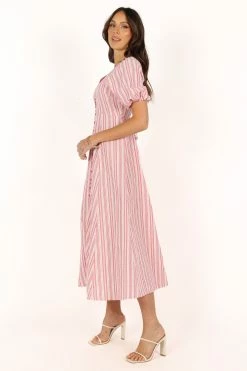 Prairie Midi Dress - Pink Stripe 17 Prairie Midi Dress - Pink Stripe -Dress Shop petal and pup usa dresses prairie midi dress pink stripe 33690334757041