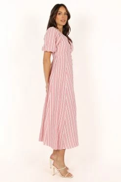 Prairie Midi Dress - Pink Stripe 20 Prairie Midi Dress - Pink Stripe -Dress Shop petal and pup usa dresses prairie midi dress pink stripe 33690334855345