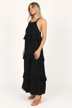 Priscilla Ruffle Maxi Dress - Black -Dress Shop petal and pup usa dresses priscilla ruffle maxi dress black 33537962475697