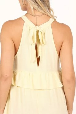 Priscilla Ruffle Maxi Dress - Butter Yellow -Dress Shop petal and pup usa dresses priscilla ruffle maxi dress butter yellow 33537960738993