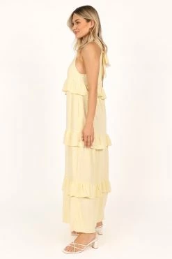 Priscilla Ruffle Maxi Dress - Butter Yellow -Dress Shop petal and pup usa dresses priscilla ruffle maxi dress butter yellow 33537960837297