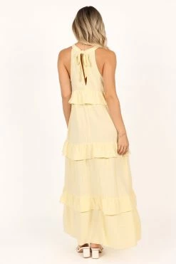 Priscilla Ruffle Maxi Dress - Butter Yellow -Dress Shop petal and pup usa dresses priscilla ruffle maxi dress butter yellow 33537960870065