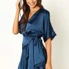 Quartz Mini Wrap Dress - Blue