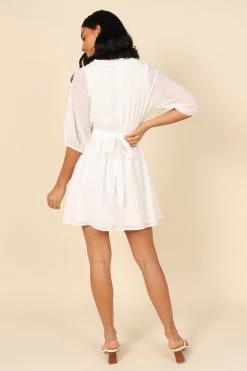 Quinnie Mini Dress - White -Dress Shop petal and pup usa dresses quinnie mini dress white 32020566147249