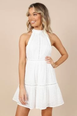 Raffael High Neck Mini Dress - White 11 Raffael High Neck Mini Dress - White -Dress Shop petal and pup usa dresses raffael high neck mini dress white 32257856078001