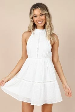 Raffael High Neck Mini Dress - White 16 Raffael High Neck Mini Dress - White -Dress Shop petal and pup usa dresses raffael high neck mini dress white 32257856241841