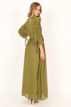 Ramona Long Sleeve Maxi Dress - Sage -Dress Shop petal and pup usa dresses ramona long sleeve maxi dress sage 33815350968497 1