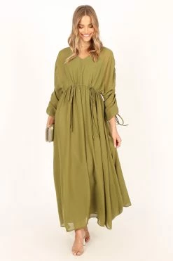 Ramona Long Sleeve Maxi Dress - Sage -Dress Shop petal and pup usa dresses ramona long sleeve maxi dress sage 33815351034033 1