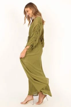 Ramona Long Sleeve Maxi Dress - Sage -Dress Shop petal and pup usa dresses ramona long sleeve maxi dress sage 33815351165105 1