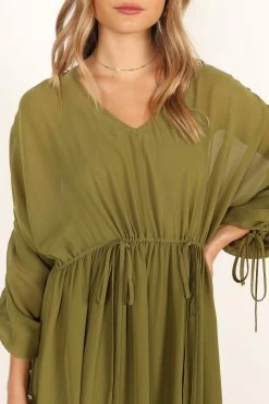 Ramona Long Sleeve Maxi Dress - Sage -Dress Shop petal and pup usa dresses ramona long sleeve maxi dress sage 33815351296177 1