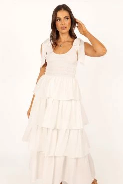 Raphael Tiered Maxi Dress - White -Dress Shop petal and pup usa dresses raphael tiered maxi dress white 33757587308721