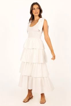 Raphael Tiered Maxi Dress - White -Dress Shop petal and pup usa dresses raphael tiered maxi dress white 33757587341489