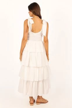 Raphael Tiered Maxi Dress - White -Dress Shop petal and pup usa dresses raphael tiered maxi dress white 33757587439793
