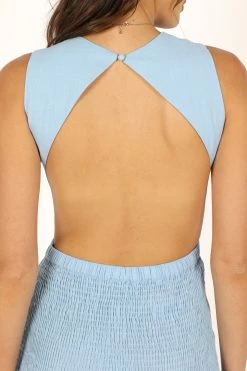 Reagan Maxi Dress - Blue -Dress Shop petal and pup usa dresses reagan maxi dress blue 33681595826353