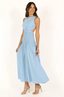 Reagan Maxi Dress - Blue -Dress Shop petal and pup usa dresses reagan maxi dress blue 33681595891889