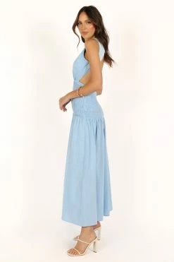 Reagan Maxi Dress - Blue -Dress Shop petal and pup usa dresses reagan maxi dress blue 33681595924657