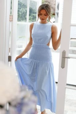 Reagan Maxi Dress - Blue -Dress Shop petal and pup usa dresses reagan maxi dress blue 33724544385201