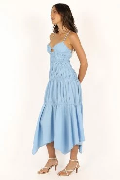 Riley Midi Dress - Blue -Dress Shop petal and pup usa dresses riley midi dress blue 33690346782897