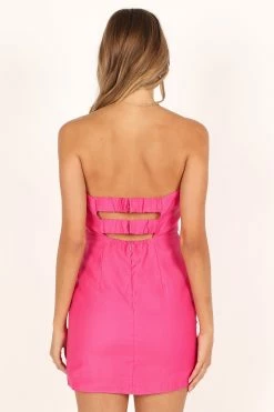 Rosa Strapless Mini Dress - Pink -Dress Shop petal and pup usa dresses rosa strapless mini dress pink 33712110076081