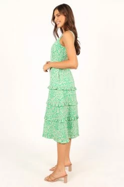 Santana Midi Dress - Green Tropical -Dress Shop petal and pup usa dresses santana midi dress green tropical 33712103522481