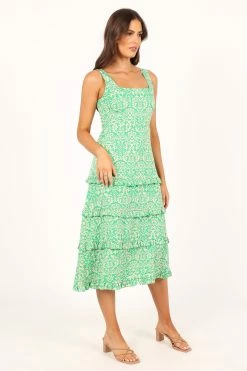 Santana Midi Dress - Green Tropical -Dress Shop petal and pup usa dresses santana midi dress green tropical 33712103620785