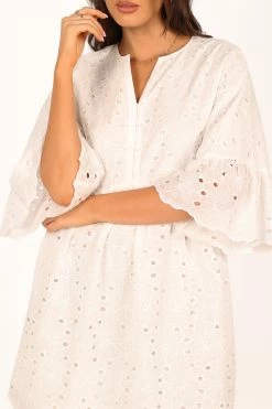 Savannah Mini Dress - White -Dress Shop petal and pup usa dresses savannah mini dress white 33722372751537