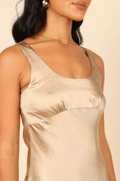 Sawyer Midi Dress - Gold -Dress Shop petal and pup usa dresses sawyer midi dress gold 32102915539121