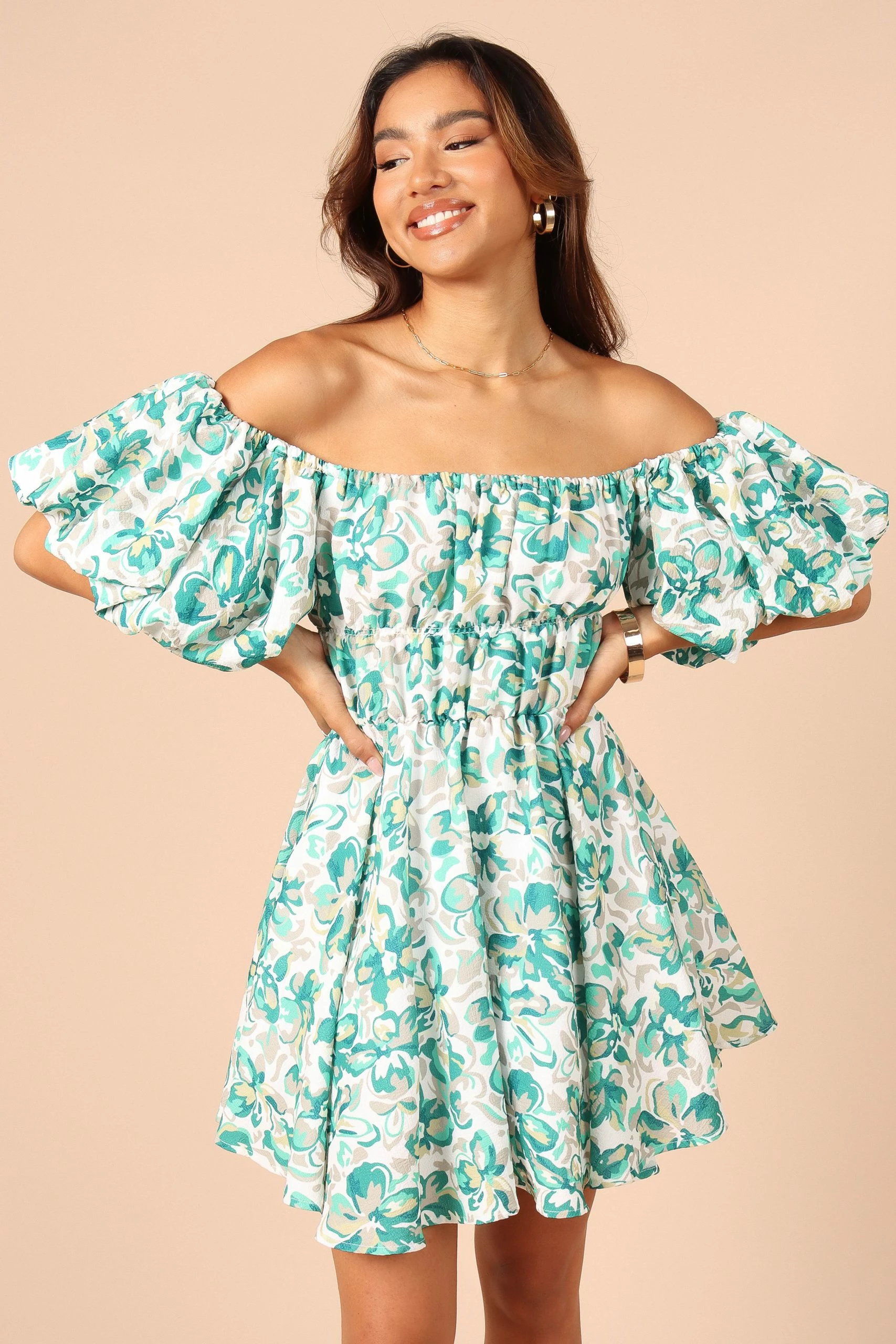 Shelly Dress - Blue Floral 1 Shelly Dress - Blue Floral