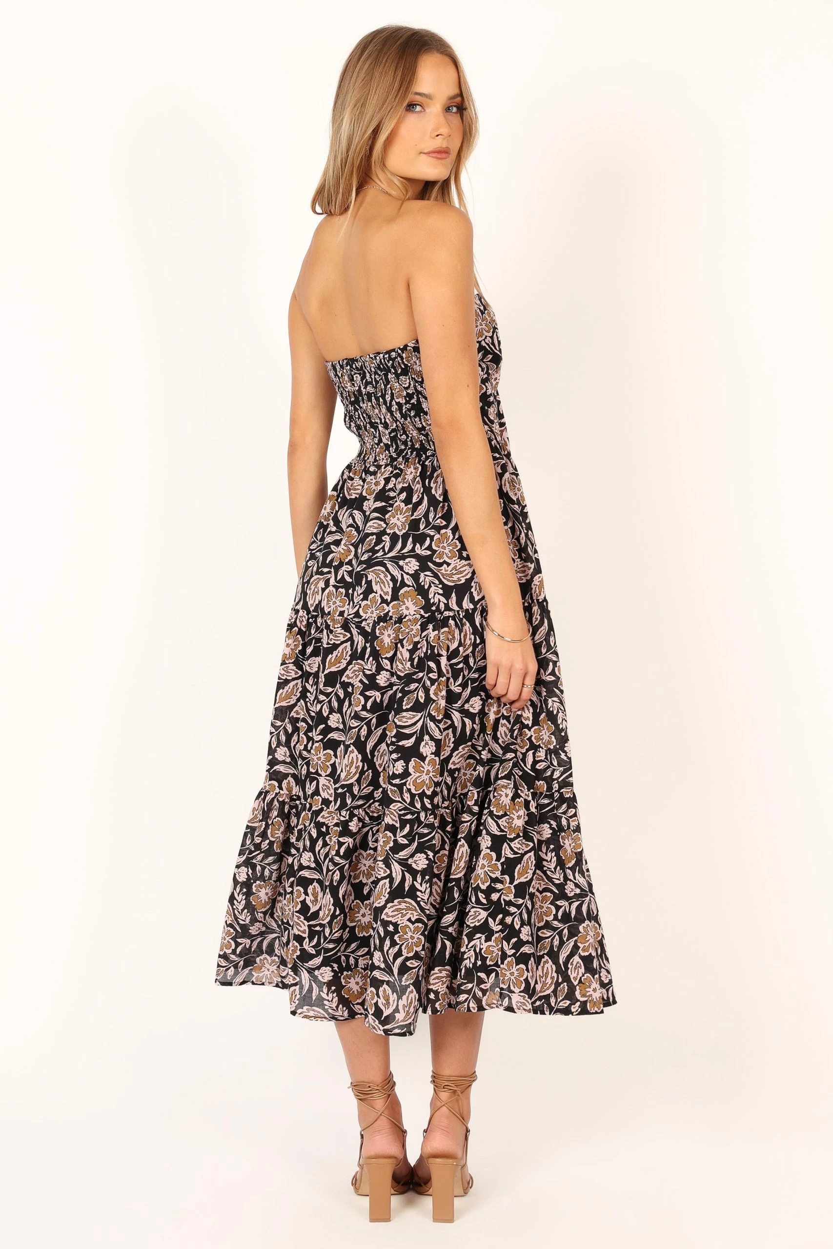 Shena Midi Dress - Black Multi 7 Shena Midi Dress - Black Multi - Image 7