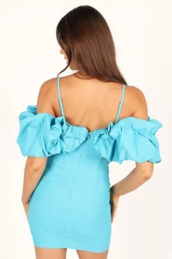 Sia Ruffle Mini Dress - Aqua -Dress Shop petal and pup usa dresses sia ruffle mini dress aqua 33629962207409