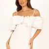 Sia Ruffle Mini Dress - White