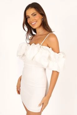 Sia Ruffle Mini Dress - White -Dress Shop petal and pup usa dresses sia ruffle mini dress white 33629963976881