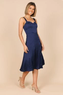 Siobhan Midi Dress - Navy -Dress Shop petal and pup usa dresses siobhan midi dress navy 32396384764081