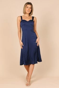 Siobhan Midi Dress - Navy -Dress Shop petal and pup usa dresses siobhan midi dress navy 32396384796849
