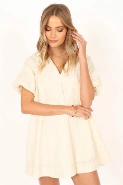 Sophia Puff Sleeve Mini Dress - White -Dress Shop petal and pup usa dresses sophia puff sleeve mini dress white 33836350570673