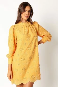 Stefania Long Sleeve Mini Dress - Mustard 12 Stefania Long Sleeve Mini Dress - Mustard -Dress Shop petal and pup usa dresses stefania long sleeve mini dress mustard 34011654160561