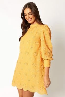 Stefania Long Sleeve Mini Dress - Mustard 16 Stefania Long Sleeve Mini Dress - Mustard -Dress Shop petal and pup usa dresses stefania long sleeve mini dress mustard 34011654291633