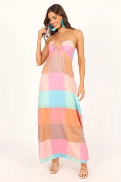 Sundae Halterneck Maxi Dress - Multicoloured -Dress Shop petal and pup usa dresses sundae halterneck maxi dress multicoloured 33722373537969
