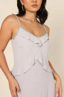 Tanya Beaded Maxi Dress - Grey -Dress Shop petal and pup usa dresses tanya beaded maxi dress grey 32020573061297