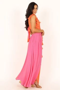 Tinitia Colourblock Maxi Dress - Pink Orange 15 Tinitia Colourblock Maxi Dress - Pink Orange -Dress Shop petal and pup usa dresses tinitia colourblock maxi dress pink orange 33829482463409