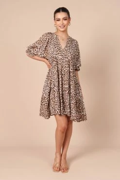 Trishna Mini Dress - Animal Print -Dress Shop petal and pup usa dresses trishna mini dress animal print 32146873843889