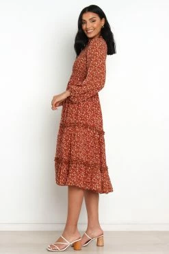 Valente Dress - Rust -Dress Shop petal and pup usa dresses valente dress rust 30297704857777