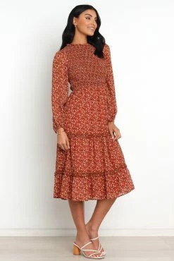 Valente Dress - Rust -Dress Shop petal and pup usa dresses valente dress rust 30297704956081