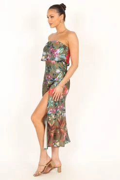 Vienna Strapless Midi Dress - Green Tropical 18 Vienna Strapless Midi Dress - Green Tropical -Dress Shop petal and pup usa dresses vienna strapless midi dress green tropical 33829500780721