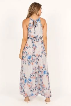 Vita High Neck Maxi Dress - Ivory Floral -Dress Shop petal and pup usa dresses vita high neck maxi dress ivory floral 33469370237105